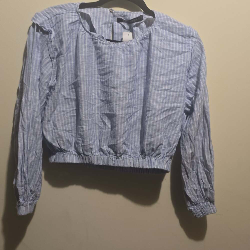 Zara striped crop top UK M